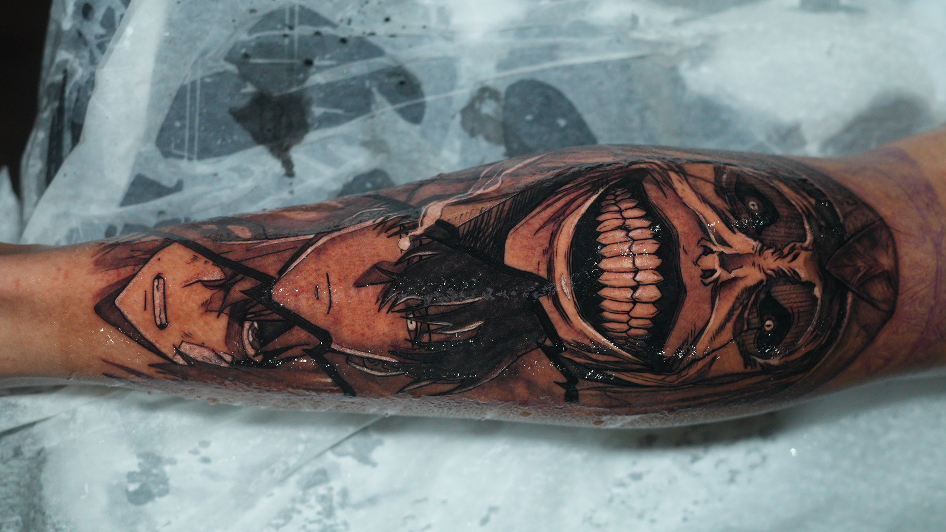 Anime — tatuaje black and gray de Kozo